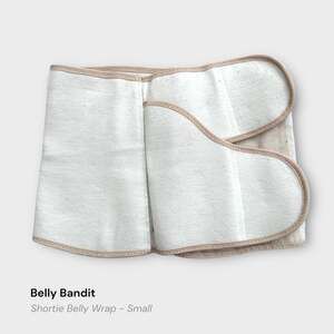 Belly Bandit Shortie Postpartum Belly Wrap, Cream, Size Small
